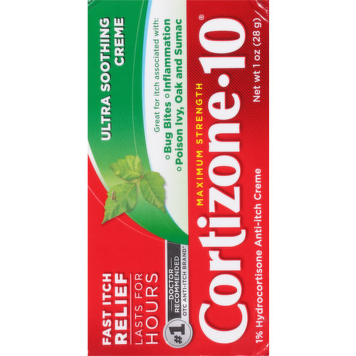 Cortizone-10 Anti-Itch Creme, Maximum Strength, Ultra Soothing Creme