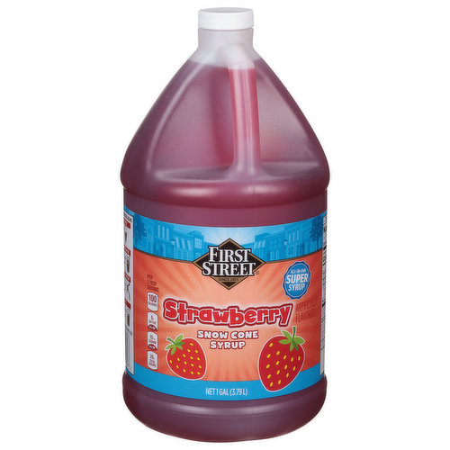 First Street Snow Cone Syrup, Strawberry