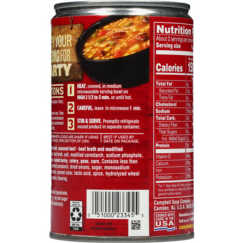 Campbell's Hearty Beef Barley Soup