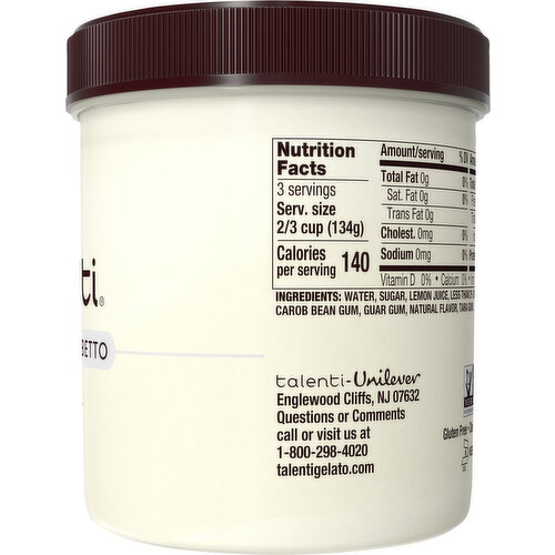 Talenti Dairy-Free Zesty Lemon Sorbetto