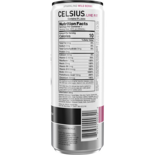 Celsius Sparkling Wild Berry Energy Drink