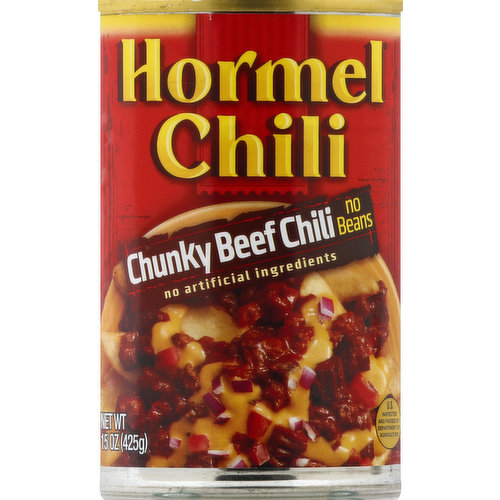 Hormel Chili, No Beans, Chunky Beef
