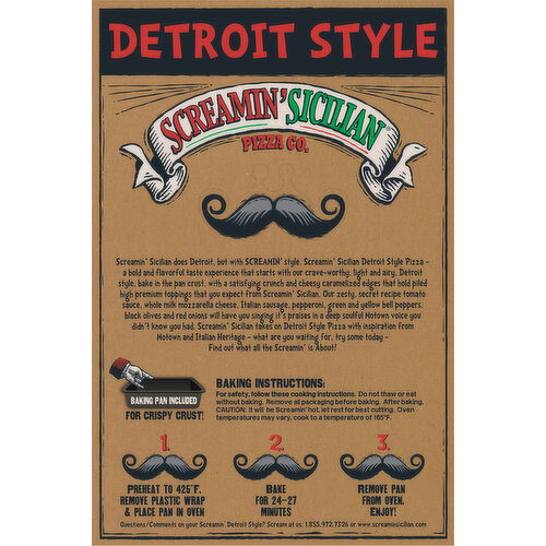Screamin' Sicilian Pizza Co. Pizza, Supreme, Detroit Style