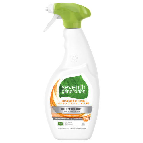 Seventh Generation Multi-Surface Cleaner, Disinfecting, Lemongrass Citrus Scent