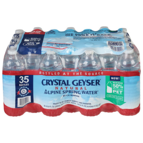 Crystal Geyser Alpine Spring Water, Natural