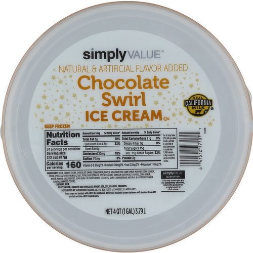 Simply Value Ice Cream, Chocolate Swirl