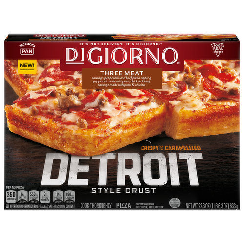 DiGiorno Pizza, Detroit Style Crust, Three Meat