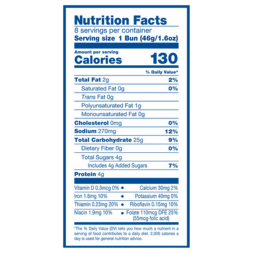 Wonder Enriched Extra Soft Classic Hot Dog Buns