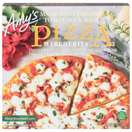 Amy's Pizza, Hand-Stretched Crust, Margherita