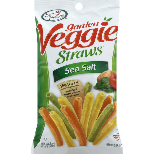 Sensible Portions Veggie Straws, Garden, Sea Salt