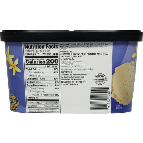First Street Ice Cream, Premium, Vanilla