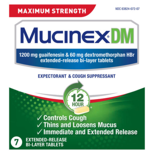 Mucinex Expectorant & Cough Suppressant, Maximum Strength, Tablets