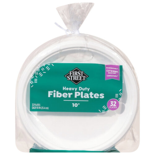 First Street Dinner Plates, Heavy Duty Fiber, 10 Inch