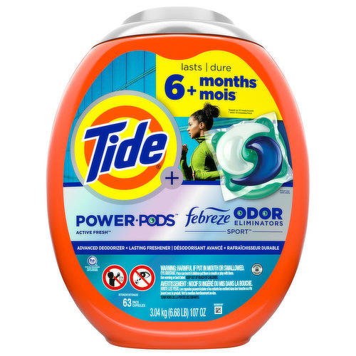 Tide + Detergent, Active Fresh, Febreze Capsules