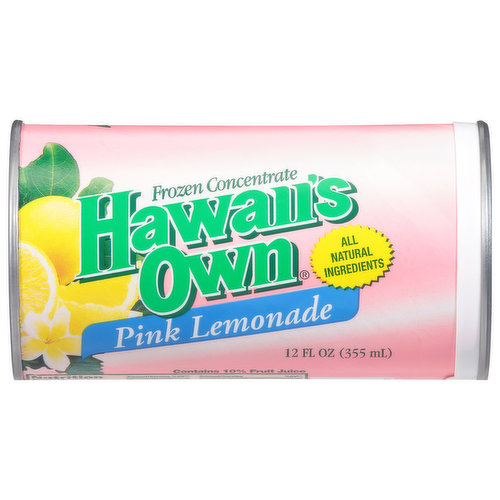 Hawaiis Own Frozen Concentrate, Pink Lemonade