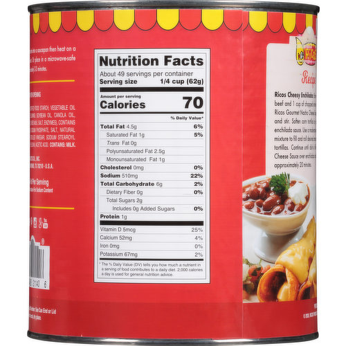 Ricos Cheese Sauce, Cheddar, Gourmet Nacho