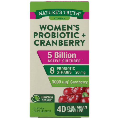 Natures Truth Probiotic Womens Plus Cranberry 40 ct