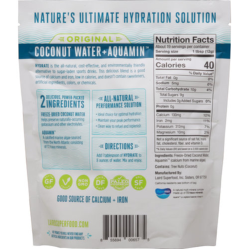 Laird Superfood Drink Mix, Original, Hydrate