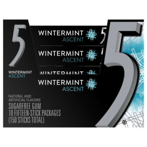 5 Gum, Sugar Free, Wintermint Ascent