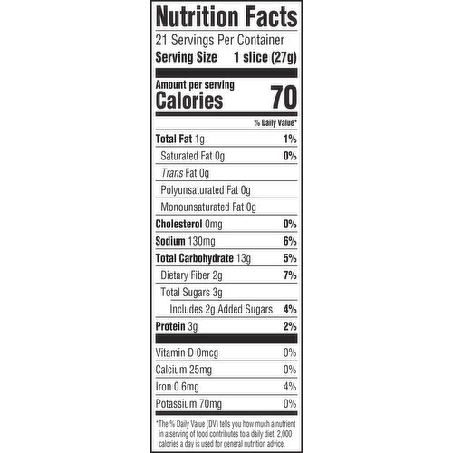 Oroweat Organic Whole Wheat Thin Sliced Bread, 20 oz