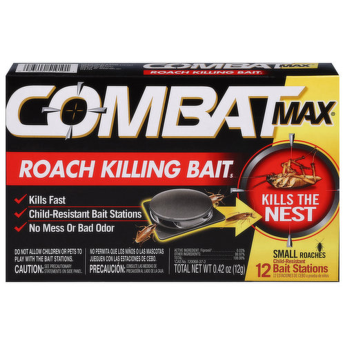 Combat Roach Killing Bait, Child-Resistant Bait Stations