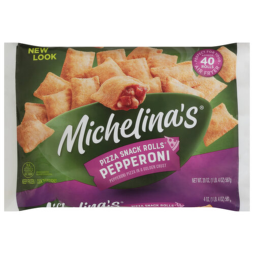 Michelina's Pizza Snack Rolls, Pepperoni, Pepperoni Pizza in a Golden Crust