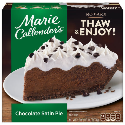 Marie Callender's Chocolate Satin Pie Frozen Dessert