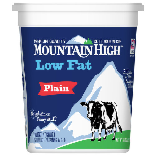 Mountain High Yoghurt, Low Fat, Plain