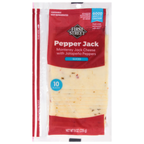First Street Cheese, Pepper Jack, Slices