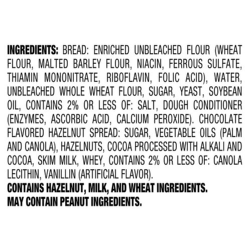 Smucker's Sandwich, Chocolate Flavored Hazelnut Spread