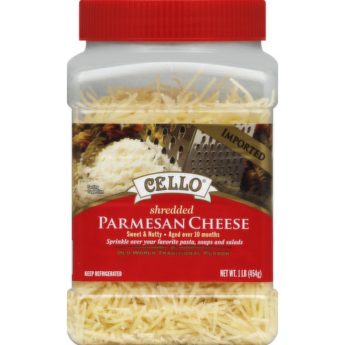 Cello Shredded Cheese, Parmesan