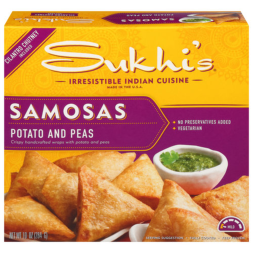 Sukhi's Samosas, Potato and Peas