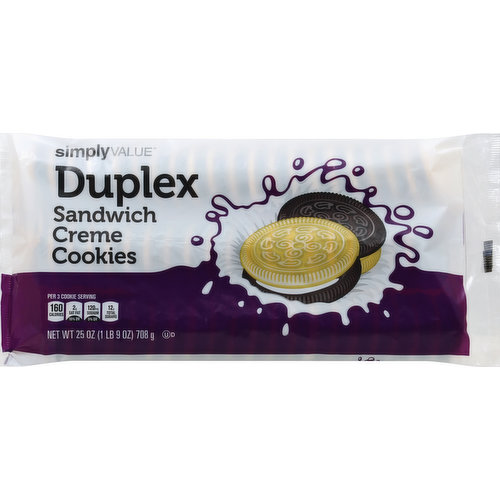 Simply Value Creme Cookies, Sandwich, Duplex