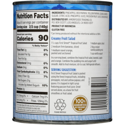 First Street Tropical Fruit Salad in Light Syrup