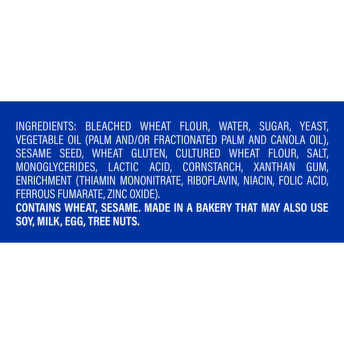 Bimbo Sesame Seeds Large Hamburger Buns, 8 count, 27.5 oz