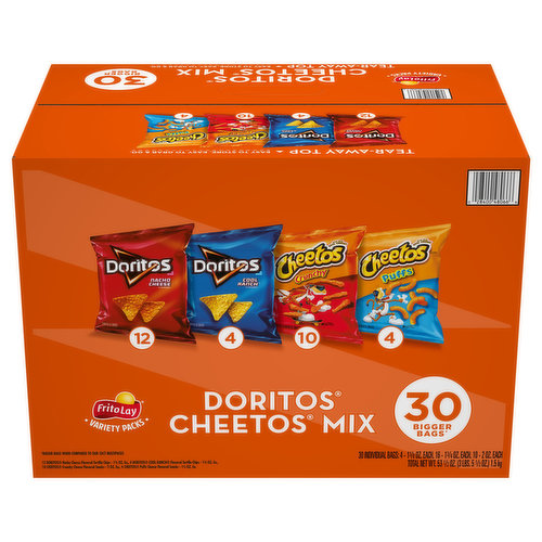 Frito Lay Doritos Cheetos Mix, Bigger Bags