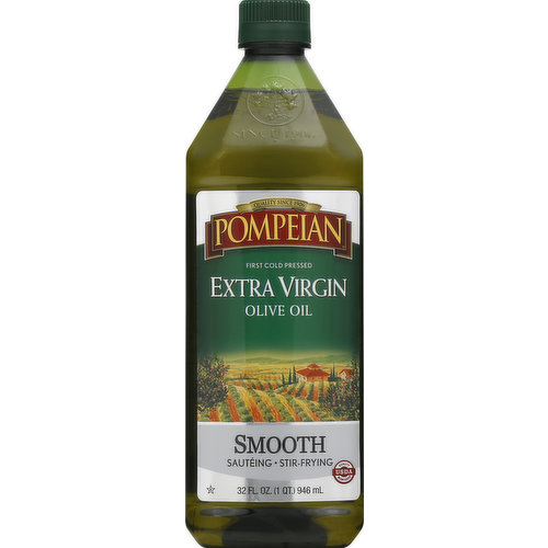 Pompeian Olive Oil, Extra Virgin, Smooth