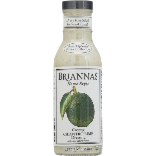 Briannas Dressing, Creamy Cilantro Lime, Home Style