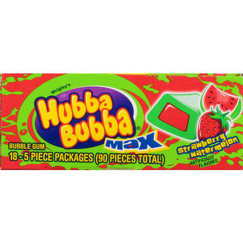 Hubba Bubba Bubble Gum, Strawberry Watermelon, Max