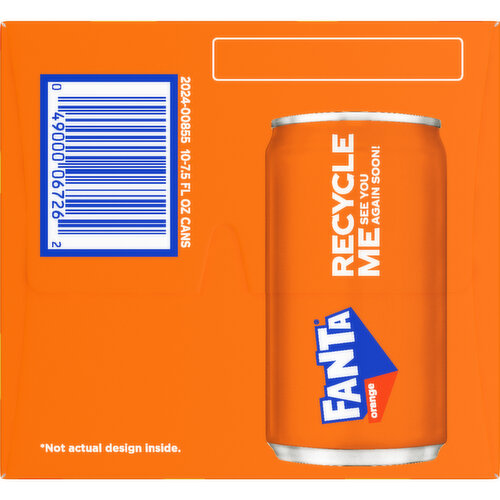 Fanta  Orange Soda Soft Drink Fridge Pack Mini Cans