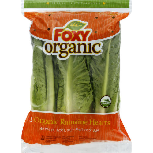 Foxy Organic Romaine, Hearts