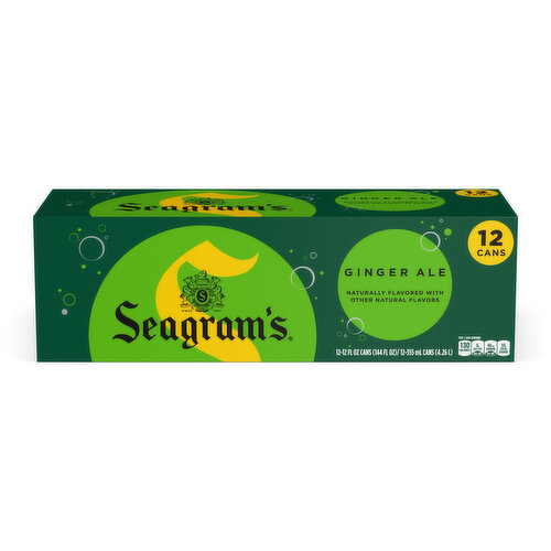 Seagrams  Ginger Ale Soda Soft Drinks Fridge Pack Cans
