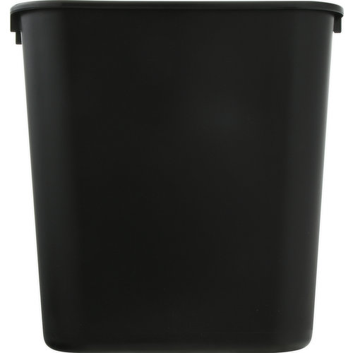 First Street Waste Basket, 28 Quart, Black