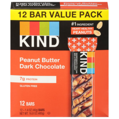 Kind Bars, Peanut Butter Dark Chocolate, Value Pack