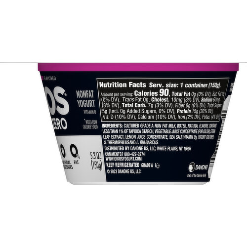 Oikos Yogurt, Nonfat, Mixed Berry Flavored