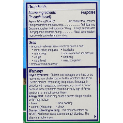 Alka-Seltzer Plus Severe Cold, Night, Effervescent Tablets, Lemon Flavor