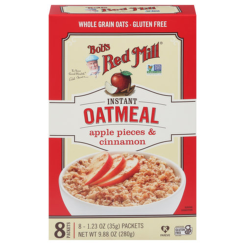 Bob's Red Mill Oatmeal, Instant, Apple Pieces & Cinnamon