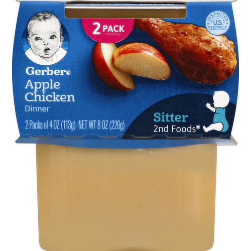 Gerber Apple Chicken Dinner, 2 Pack