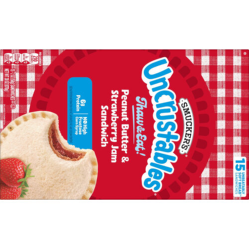 Smucker's Peanut Butter & Strawberry Jam Sandwiches
