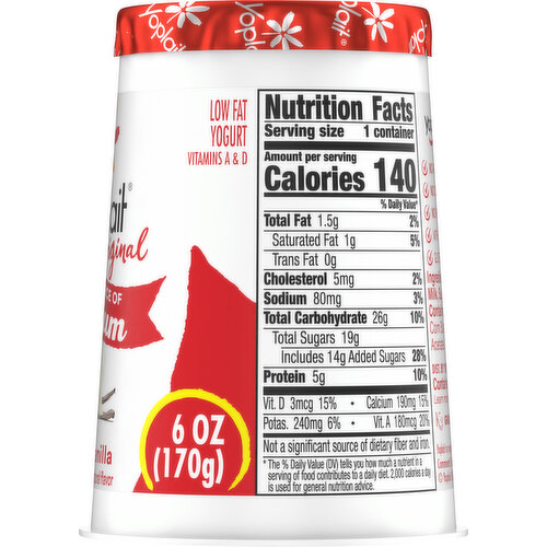 Yoplait Low Fat French Vanilla Yogurt